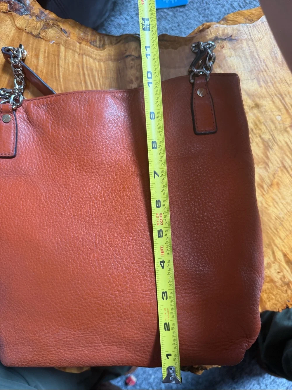 Michael Kors Fulton Medium Shoulder Tote Bag - Pebbled Leather - Mandarin Orange